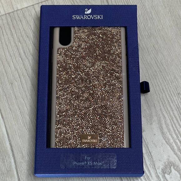 Swarovski GLAM ROCK SMARTPHONE IPHONE XS MAX Case In Rose Gold - Picture 1 of 10
